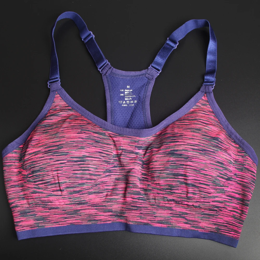 Women Top Sports Bra Blue/Green/Red/Purple/Gray Yoga Fitness Wireless