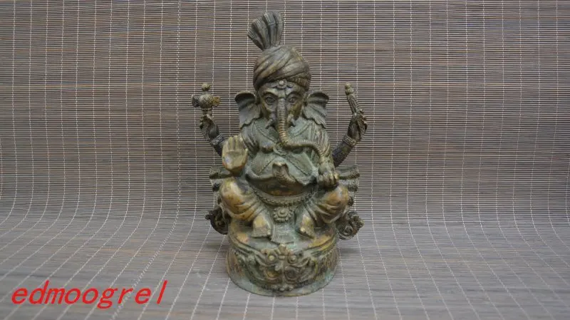 

Antique Old QinDyansty Tibet copper elephant god Buddha, bring good luck, get rid of evil, Free shipping