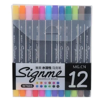 

M&G two head Watercolor brush markers set for drawing colored manga sketching gift marker pen for school kid art design suppies