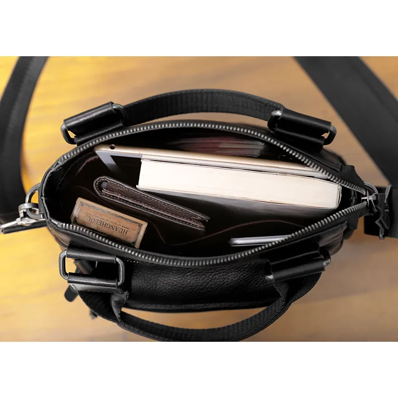 AETOO Small handbag men's leather vertical business casual shoulder diagonal cross-body leather men's bag