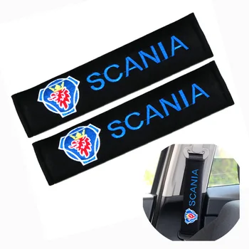 

Car Styling Auto Shoulder Pads Cover Case for SCANIA Car Emblem Accessories Car-Styling Sticker SCANIA Car Seat Belt Cover