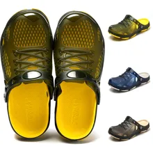 Летняя повседневная мужская обувь на плоской подошве; дышащие Нескользящие сандалии; шлепанцы; пляжная обувь с отверстиями; пляжные сандалии; летняя морская обувь;# g2