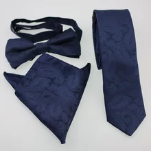 Новинка, галстуки YIBEI Coachella, темно-синие, обтягивающие галстуки с пейсли, 6 см, тонкий галстук, квадратный галстук-бабочка, Одноцветный жаккардовый Галстуки тканевые