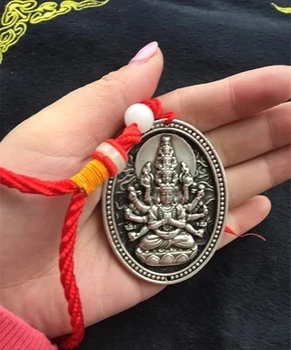 

Antique miscellaneous waist card thousand hand Guanyin Amitabha Great Qing Dynasty system