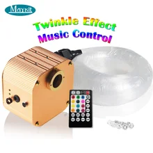 Maykit Music Twinkle 16 Вт RGBW светодиодный потолочный светильник из оптического волокна со съемкой светодиодный светильник 4 м fibra оптика 0,75 мм 1,0 мм 1,5