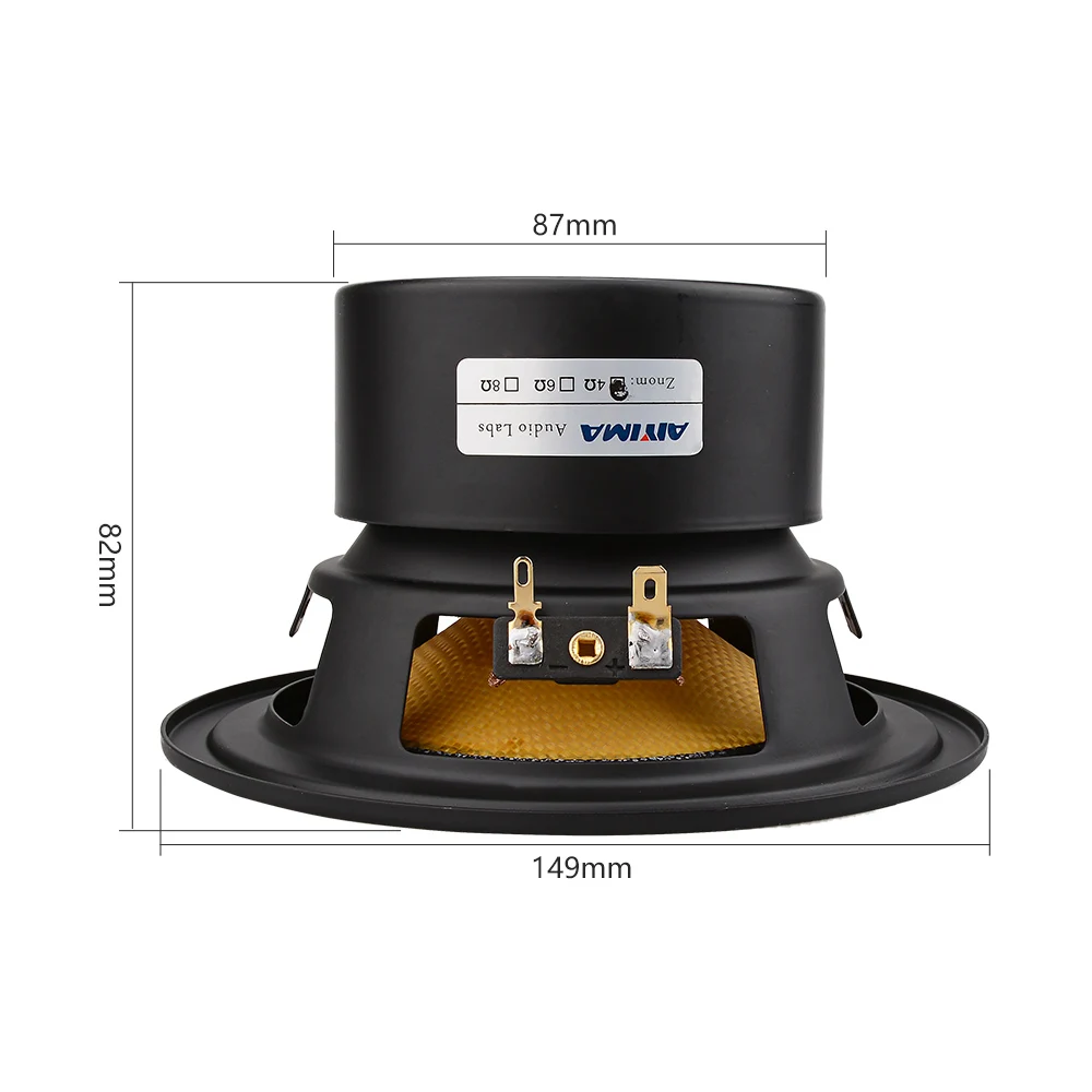 AIYIMA 1Pcs 5.25 Inch Audio Speaker 4 8 Ohm 100W Mid Bass Speaker Column Woofer Fiberglass Cone Home Theater For Bookshelf DIY Audio Speakers Bookshelf Speakers