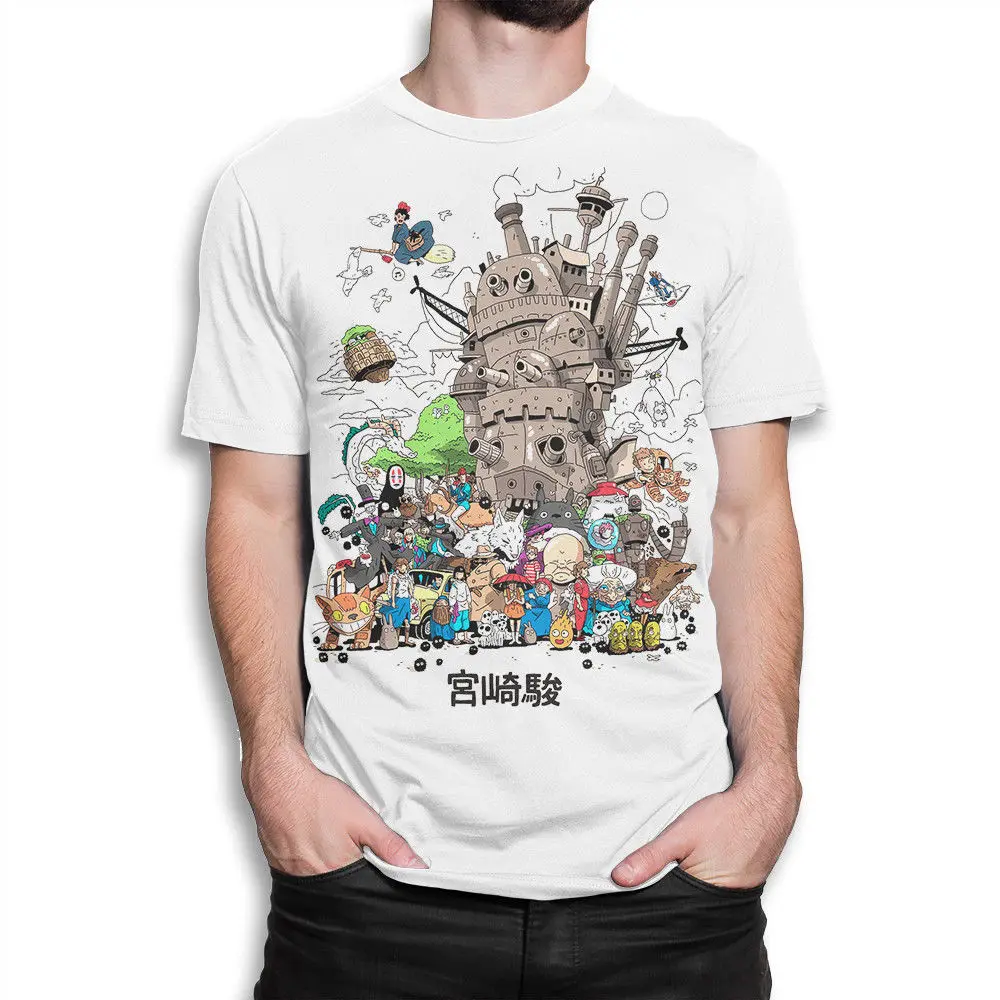 Студийная комбинированная футболка Ghibli Hayao Miyazaki Tee мужская женская модная одежда