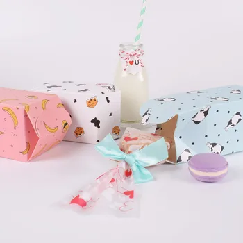 

New 20 PCS 7x7x12cm milk Candy Box Baby Shower DIY Wedding Party Favors Birthday Gift For Kids Paper cute Small Packaging Box