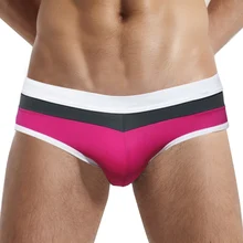 Мужская одежда для плавания в стиле пэчворк,, мужские плавки для купания, сексуальные мужские плавки, водоотталкивающие шорты для геев