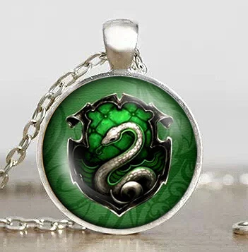 

movie inspired necklace 1pcs/lot death hallows chain Salazar Slytherin vintage steampunk snake Pendant locket women