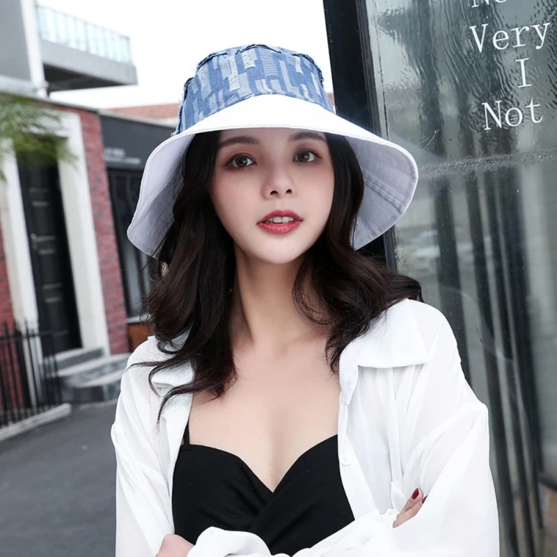 

Women Bucket Hat Summer Cotton Retro Breathable Leisure Cap Outdoor Sport Casual Dome Cap Ladies Wide Brim Sun Anti-UV Beach Cap