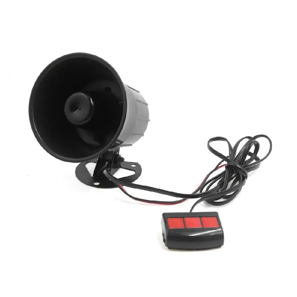 BEESCLOVER 12V 15W 3 Tone Car Air Horn Loudspeaker Annunciator with
