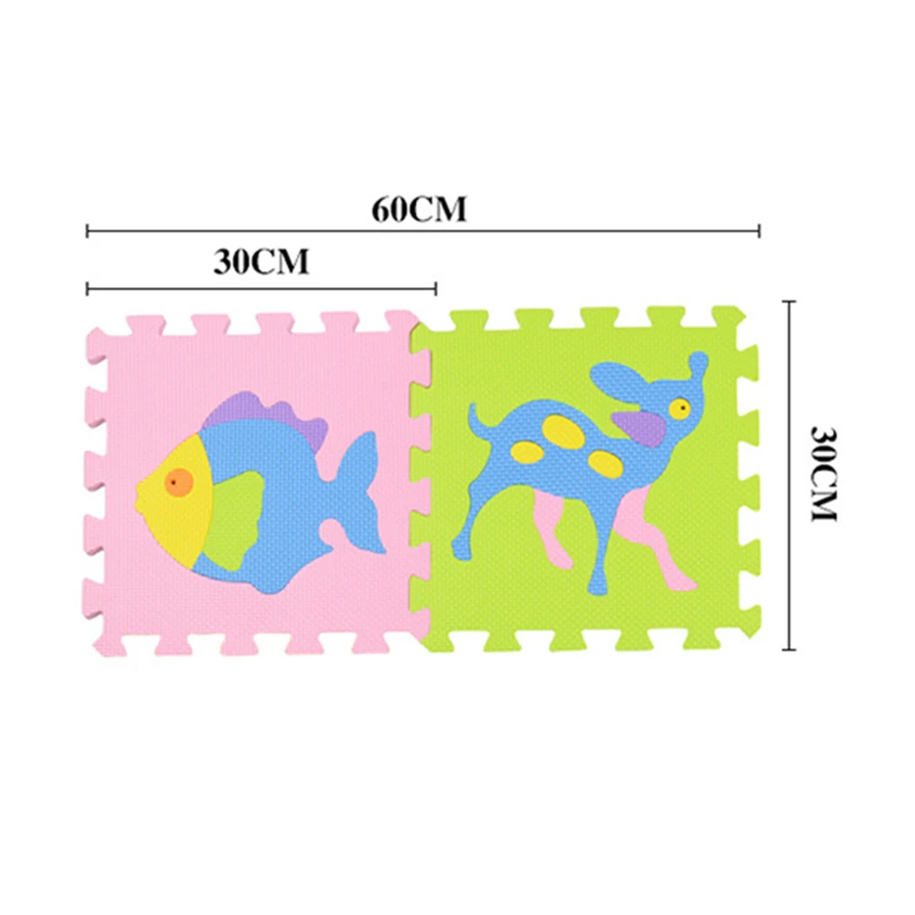 9pcs Cartoon Monkey/bird Pattern Crawling Mats Carpet EVA Puzzle Mats Kids Floor Puzzles Play Mat Gym