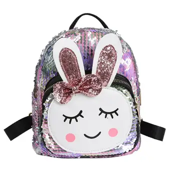 

Women Mini Sequins Backpack Cute Rabbit Shoulder Bag For Girls School Bags Ladies Travel Backpacks Children Bagpack mochila