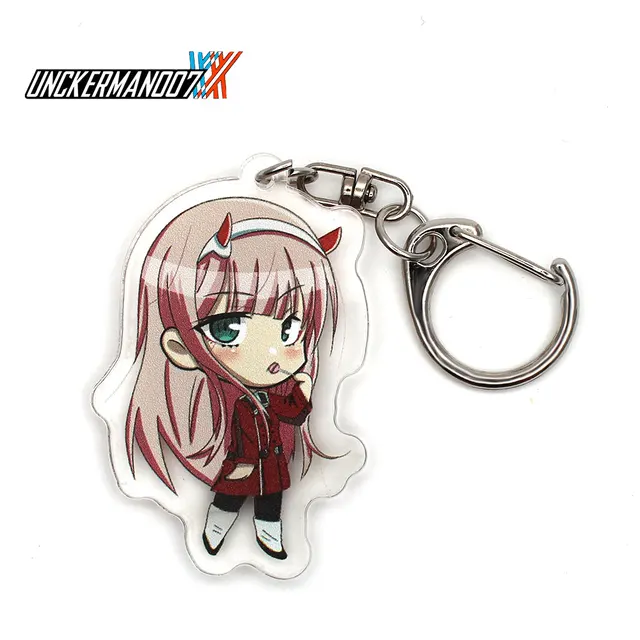 Us 199 Anime Darling In The Franxx Zero Two 02 Symbol Pvc Handmade Pendant Keychain Keyring Ornament Cosplay Collection Otaku Cute Gift On - 