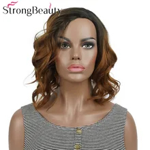 StrongBeauty короткие волнистые парики из синтетических волос Ombre Bob Полный женский парик