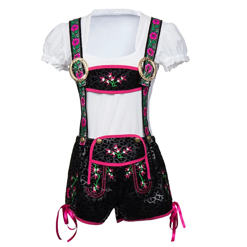 Плюс Размеры S-XXL Для женщин костюм Lederhosen пива Октоберфест Девушка Бар официант маскарадный костюм горничной пиво