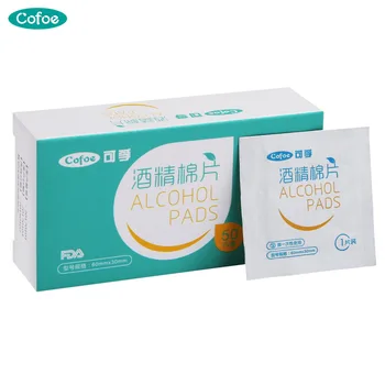 

Cofoe 100pcs Medical Alcohol Swab Clean the Wound Disinfect Sterilization Phone Tableware Antiseptic Pad for the Child Adult