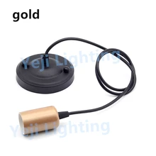 Многоцветный E27 ретродержатель лампы Комплект шнуров с 110 мм потолочная Роза Ресторан кофейню магазин украшения аксессуары к осветительным приборам золото