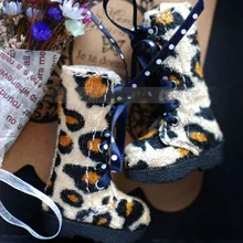 Handmade Leopard Doll shoes doll accessories for Blythe licca Azone Dal momoko Lati JB toys
