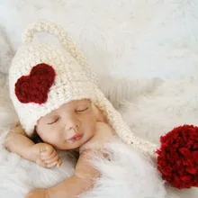 Для маленьких девочек крючком Бежевый длинный хвост шляпа с соответствующими крышка пеленки для наряд для фото новорожденных nb-3m хлопок