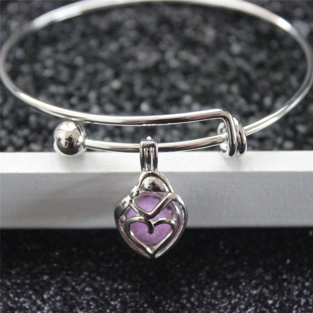 Stainless Steel Bracelet Mother &amp Child Dolphin Butterfly Soccer Crown Oyster Pearl Beads Cage Essential Oil Diffuser | Украшения и