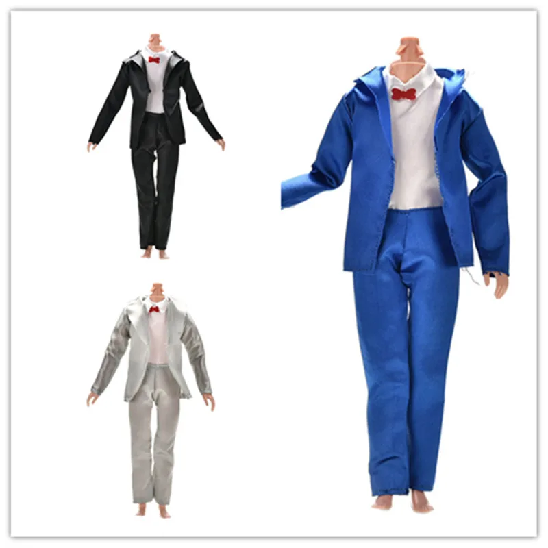 

3Pcs/set New Fashion Handmade Doll Clothes Accessories Bride Suit With White Shirt For s Boy Firend For Doll Ken