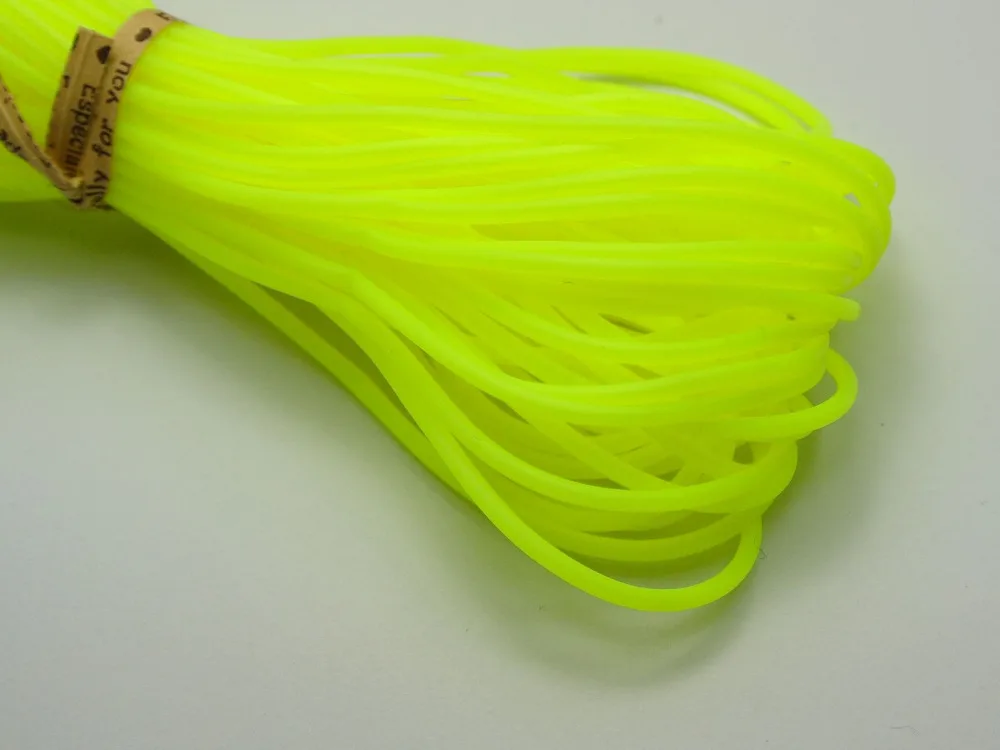 10 метров желтый 2 мм мягкий полый резиновый провод для хранения ювелирных изделий