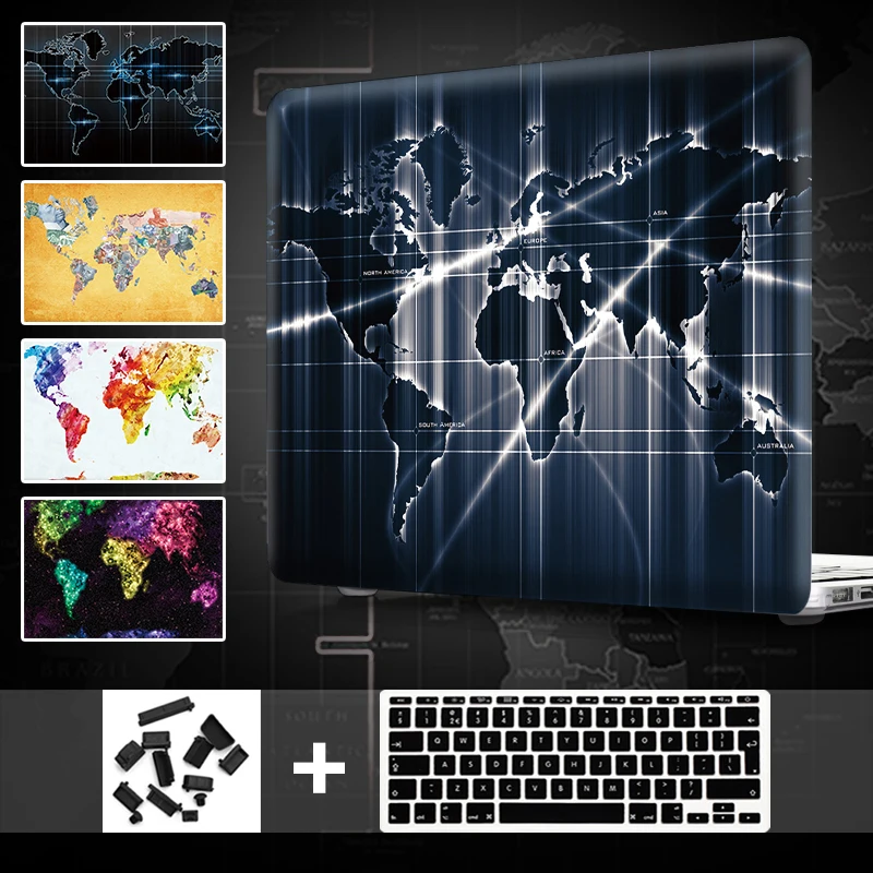 Для macbook Pro 13 15 чехол для ноутбука с картой мира CD ROM A1278 A1286 A1706 A1707 A1708 сенсорной