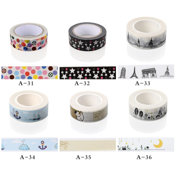 

15mm*10m Washi Tape DIY Masking Paper Tape Decorative Sticker Tape School Office Supply Papelaria