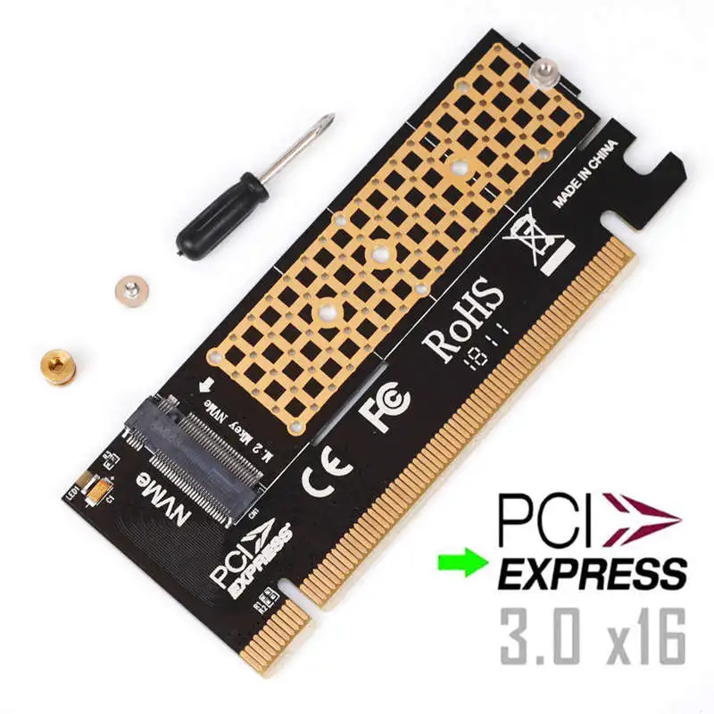 M.2 Накопитель Ssd с протоколом NVME Ngff к PCI Express 3,0X16X4 адаптер M ключ Интерфейс карты расширения полный держатель для спидометра 2230 до 2280 Ssd