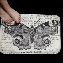 Ванная комната индивидуальные Коврики печатных Гостиная ковры с принтом бабочки пол Коврики для кровати комната Anti-Slip Tapete