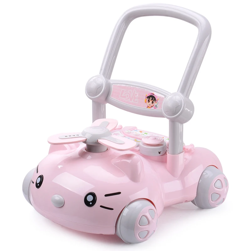 

Baby Walker Toddler Trolley Walker for Kid's Early Learning Educational Musical Adjustable Baby First Steps Car For 9-24M Baby