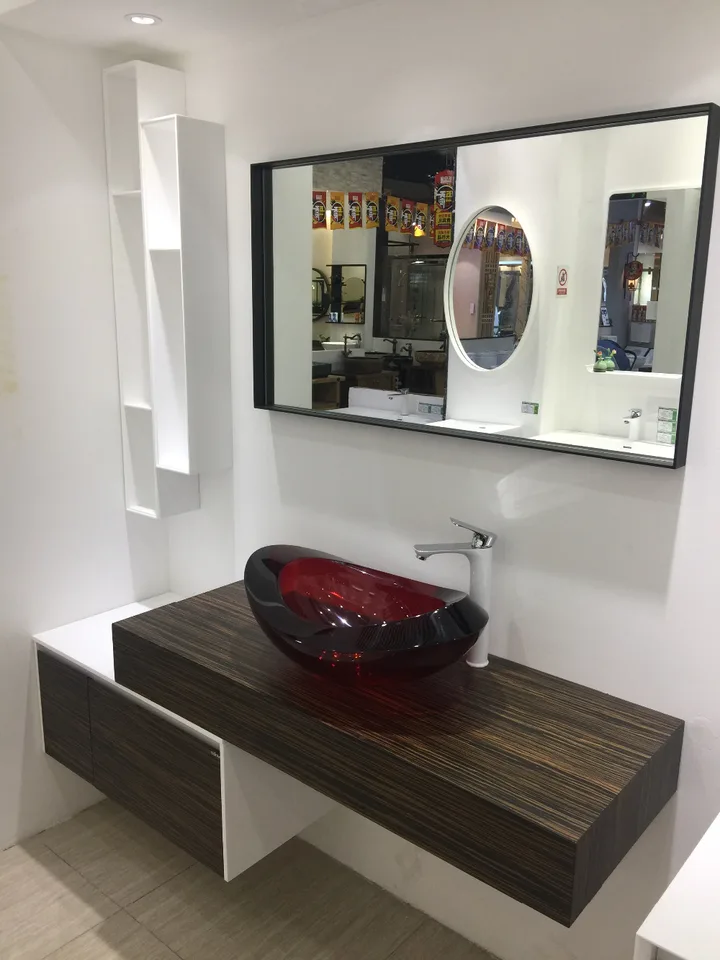1200mm Wall Mounted Solid Surface Stone Single Basin With Soild 1200mm Wall Mounted Solid Surface Stone