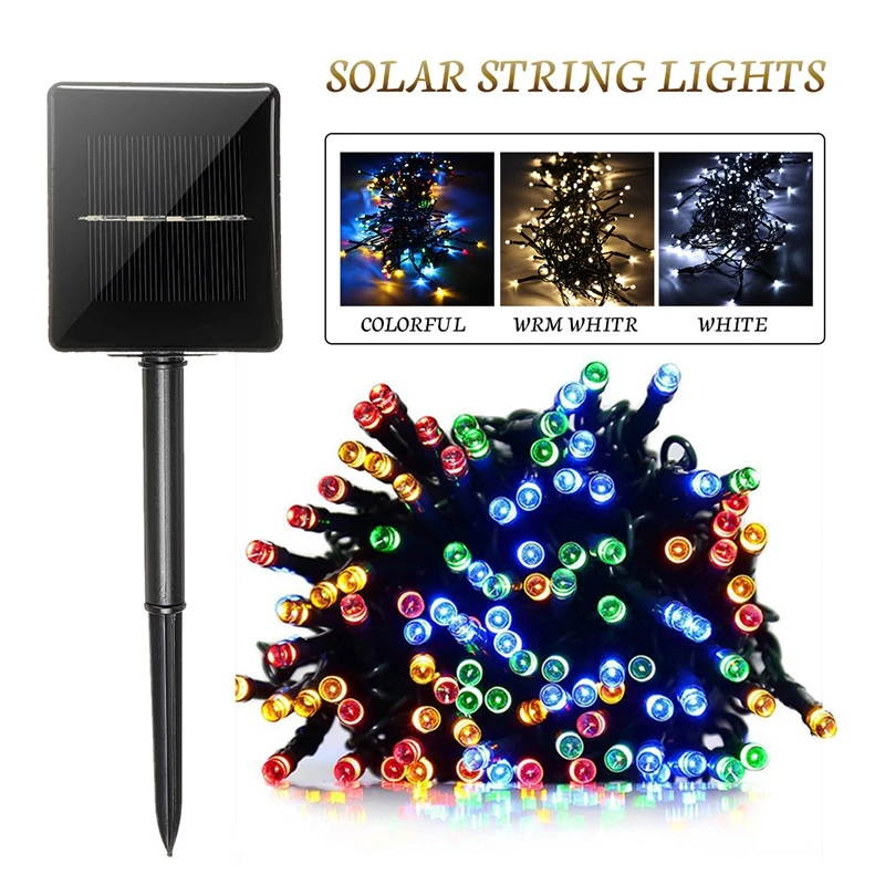 

22M Solar Powered 8 Modes 200LED Fairy String Lighting outdoor lamp Christmas Wedding Party Garden Decor Holiday lights