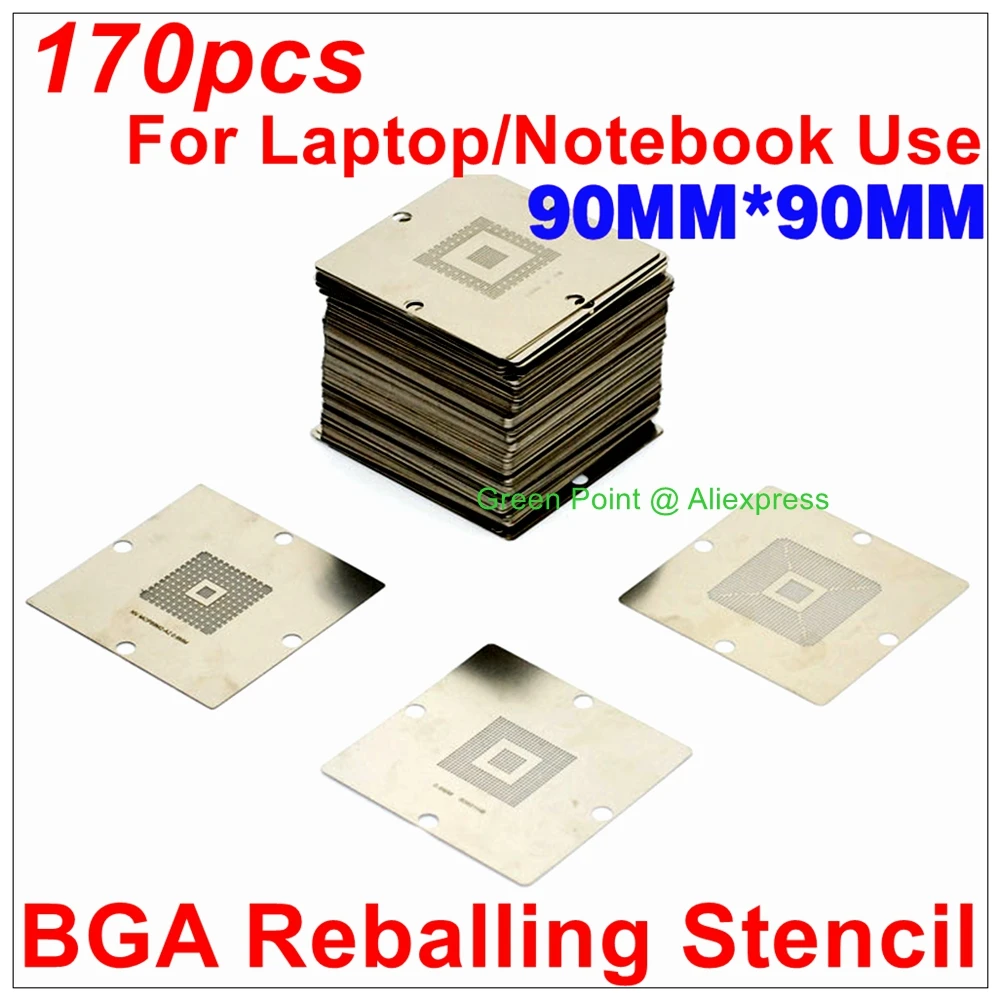 

170pcs BGA Reballing Stencil Kit for Laptop Notebook Universal Universal Reballing Mesh Reflow Station Tools kit