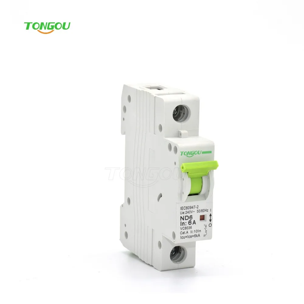 

TOMC7 1P 6A AC 110V 220V 6KA low Voltage Circuit Breaker MCB good Quality