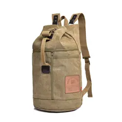 Винтажный стиль мужской холщовый рюкзак многофункциональный открытый мешок большой емкости мужская дорожная сумка повседневная сумка на