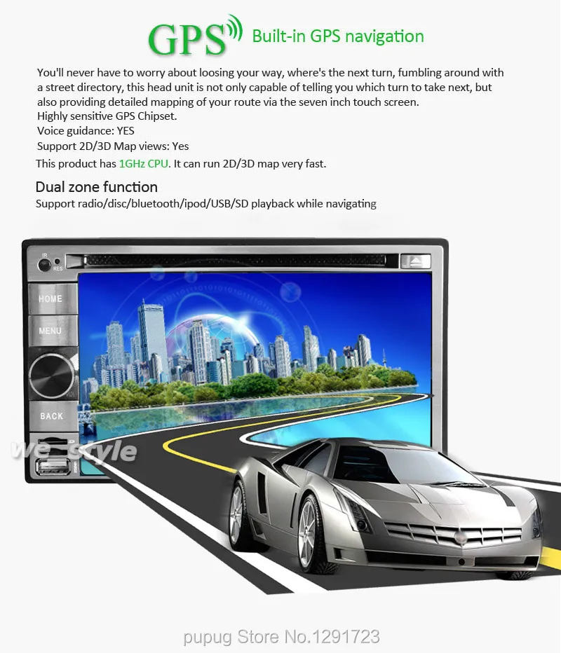 Best Android 5.1 Quad Core Car Auto Radio Stereo 2Din In Dash Head Unit GPS Navigation Radio Phone Link Bluetooth SWC USB SD WIFI AUX 17