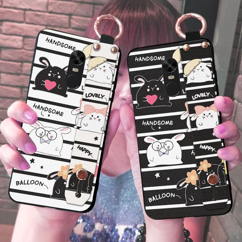 

Silicone Stripe Cute Cover For Xiaomi Redmi Note 3 Pro Wristband Animal Rabbit Cases For Xiaomi Redmi Note 4 4X Global Version
