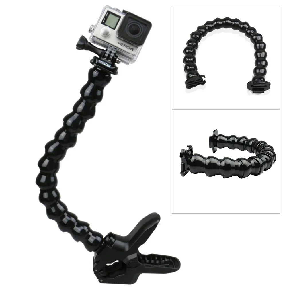 Adjustable Jaws Flex Clamp Mount Adjustable Bent Goose Neck for GoPro Hero 4 3+ 3 2 1 SJ4000 Xiaomi Yi Camera Adjustable Jaws Flex Clamp Mount Adjustable Bent Goose Neck for GoPro Hero 4 3+ 3 2 1 SJ4000 Xiaomi Yi Camera