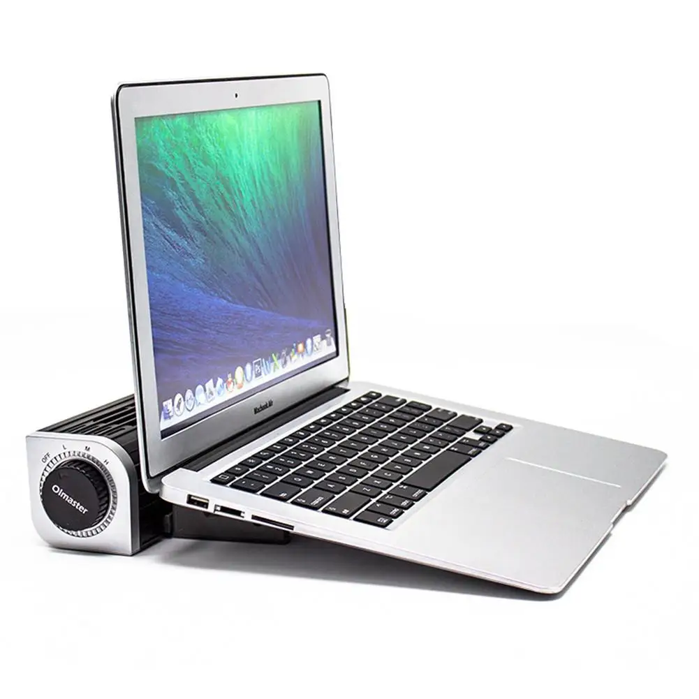

OImaster USB Cooling Fan for Laptop Cooler Pad Stand Fan Notebook Computer Phone Cooler Horizontal Axis Fan Bracket LED light