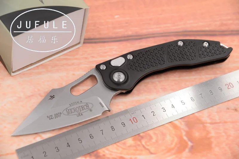 

JUFULE New OEM Stitch Flipper folding M390 blade 6061-T6 Aluminum handle outdoor tactical camping hunting EDC tool kitchen knife