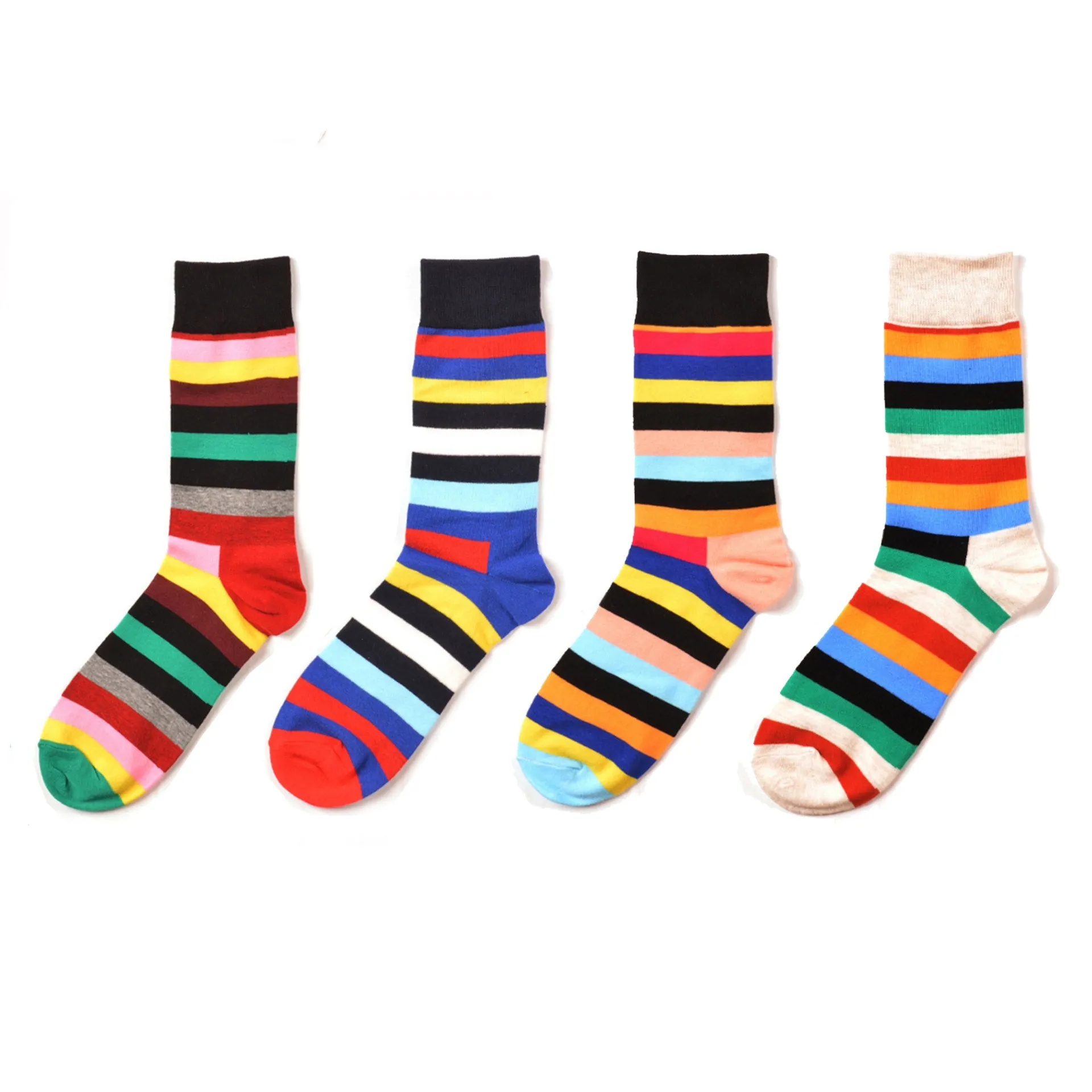Spring and Autumn Happy Personality Stripes Socks | Женская одежда