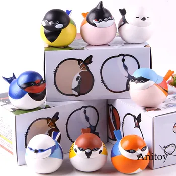 

Aegithalos Concinnus Figure Action Lanius Schach Cyanistes Hirundo Sparrow Cyanus PVC Collection Schach Model Toy 8pcs/set