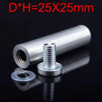 

BRAND NEW 50PCS Stainless Steel Hollow Advertisement Nails Screws Bolt Wall Glass Standoffs Pins 25X25mm / 0.98''X0.98''