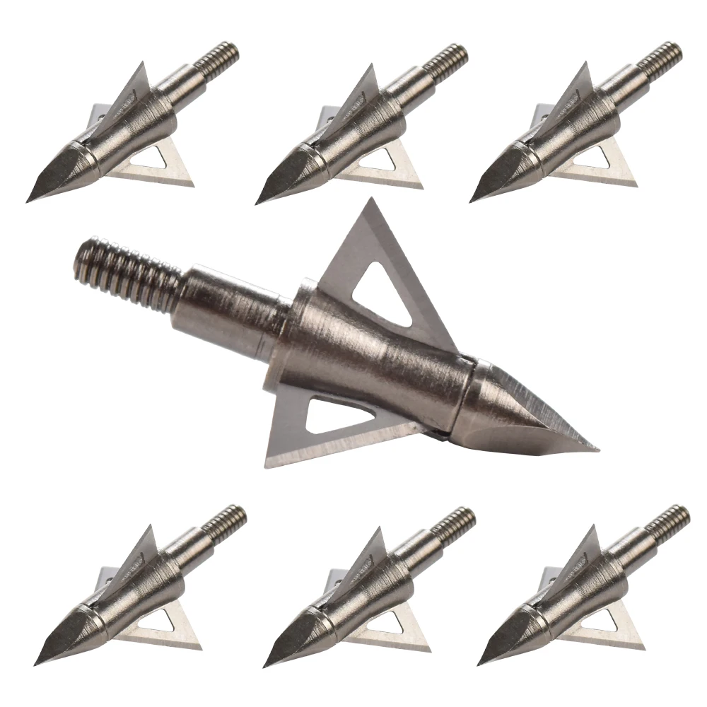 12X100 125 наконечники для стрел grain Broadheads 3 лезвия стальной наконечник стрелы для стрельбы из лука охоты на открытом воздухе