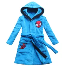 2016 nouvelle araignée motif garçons bande dessinée enfants allongé peignoir robe robe accueil
