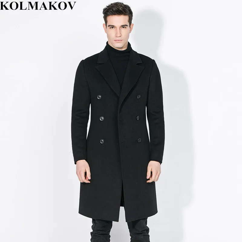 Мужские шерстяные пальто KOLMAKOV Классические деловые ветровки для мужчин