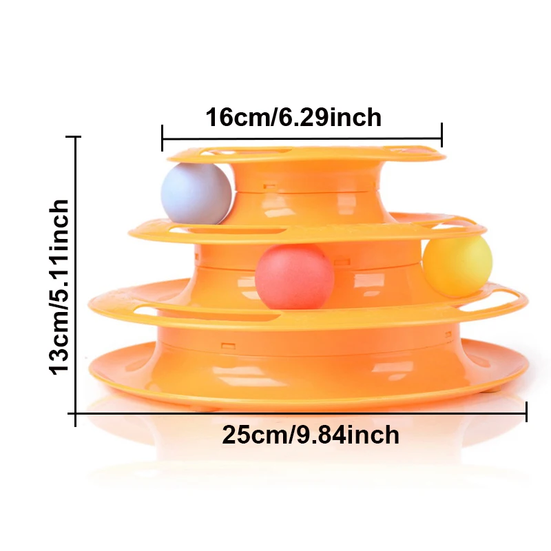 Трехслойные забавные игрушки для кошек Crazy диск с шариком противоскользящий